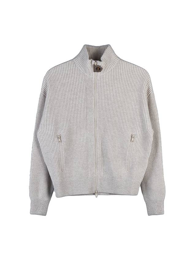 Women's Cashmere Knit Zip-Up Cardigan Beige - BRUNELLO CUCINELLI - BALAAN 11