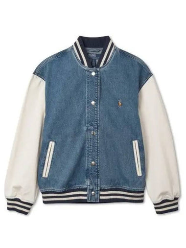 W logo flag bomber jacket blue - POLO RALPH LAUREN - BALAAN 1