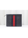 Supreme Canvas Web Clutch Bag Black 475316 - GUCCI - BALAAN 1