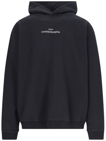 Riverse Embroidered Logo Hoodie Black - MAISON MARGIELA - BALAAN 2