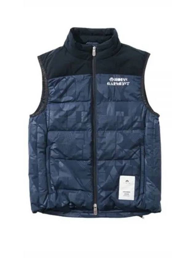 Logo Down Vest Navy - HORN GARMENT - BALAAN 1