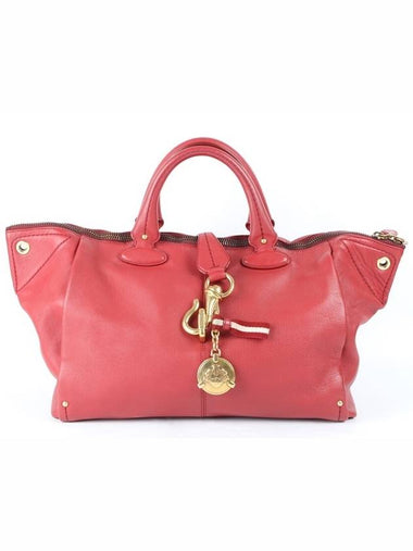 Gold coin tote bag red - BALLY - BALAAN 1