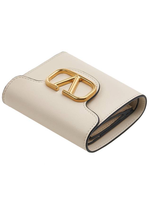 V Logo Half Wallet Ivory - VALENTINO - BALAAN 5