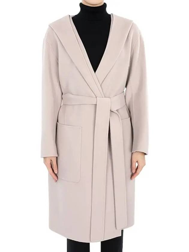 Women's Priscilla Belted Wool Single Coat Dark Pink - MAX MARA - BALAAN 1