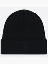 Goggle Detail Ribbed Beanie Black - CP COMPANY - BALAAN 3