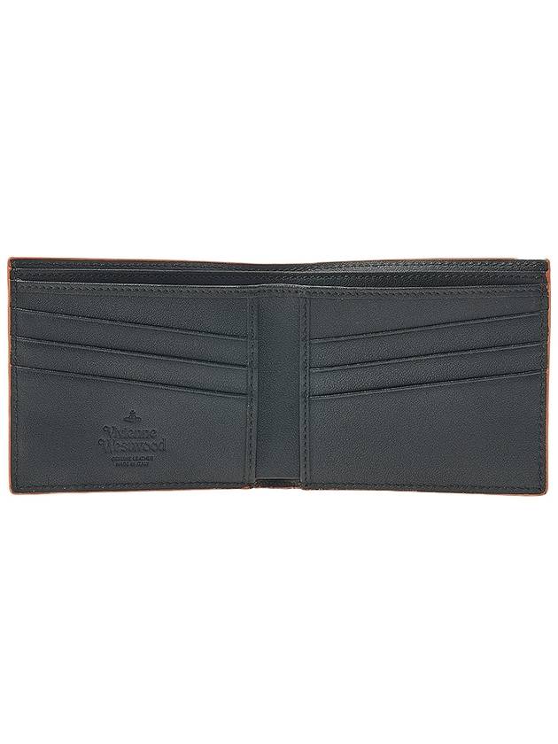 Saffiano Logo Leather Half Wallet Orange - VIVIENNE WESTWOOD - BALAAN 11