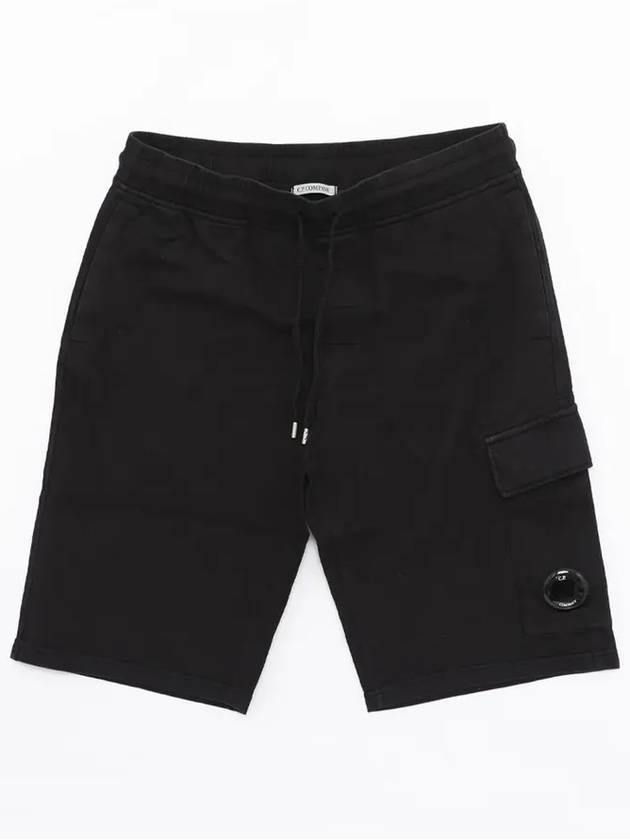 Light Fleece Utility Shorts Black - CP COMPANY - BALAAN 4