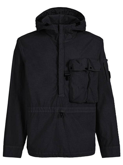 Lens Wappen Oversized Shirt Hooded Anorak Black - CP COMPANY - BALAAN 2