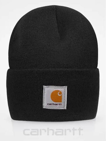 A18 Black Unisex Long Beanie - CARHARTT - BALAAN 1