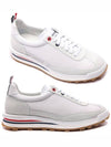 Fine Kid Suede Tech Runner White - THOM BROWNE - BALAAN 3