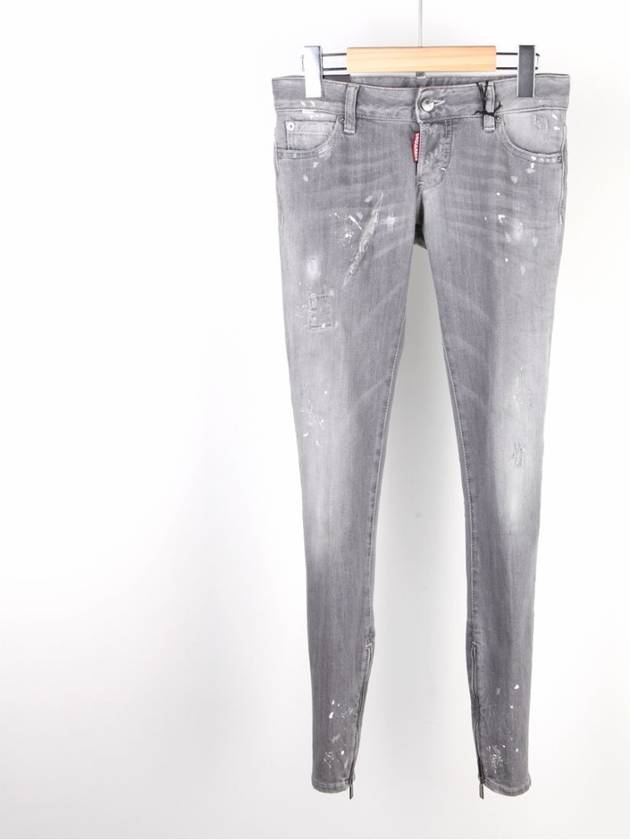 Women's Paint This Jeans Gray Skinny 75LA0611 - DSQUARED2 - BALAAN 1