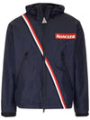 Nylon Logo Tracker Hooded Jacket Navy - MONCLER - BALAAN 1