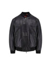 L Khan Leather Bomber Jacket Black - DIESEL - BALAAN 2