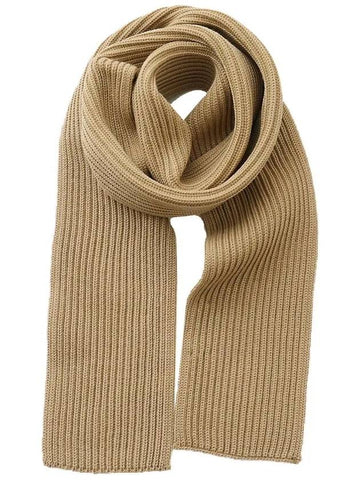 ribbed wool short muffler camel SHORT SCARF CAMEL - ANDERSEN-ANDERSEN - BALAAN 1