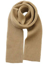 ribbed wool short muffler camel SHORT SCARF CAMEL - ANDERSEN-ANDERSEN - BALAAN 2