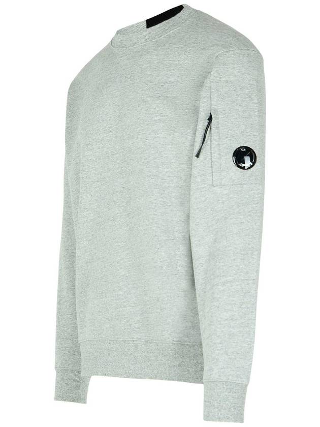 Diagonal Raised Fleece Lens Sweatshirt Grey - CP COMPANY - BALAAN 3