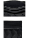 Intrecciato Leather Card Wallet Black - BOTTEGA VENETA - BALAAN 4