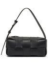 Brick Cassette Intrecciato Small Shoulder Bag Black - BOTTEGA VENETA - BALAAN 4