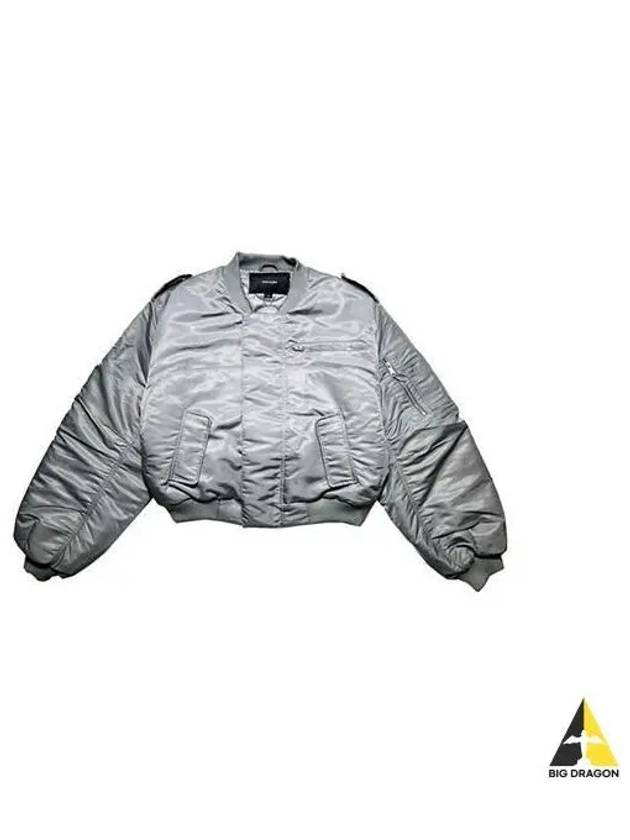 Entire Studios Collar Cropped Bomber Jacket Gray ES2234 - ENTIRE STUDIOS - BALAAN 1