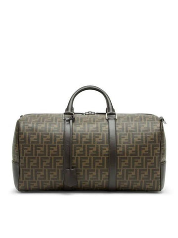 Medium FF Fabric Duffle Brown - FENDI - BALAAN 1