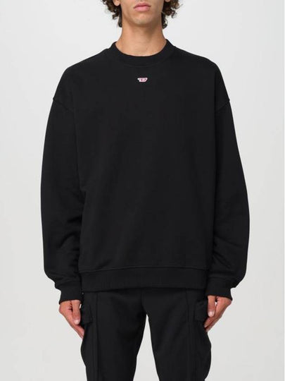 S Box D Logo Patch Sweatshirt Black - DIESEL - BALAAN 2