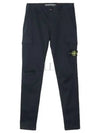 Logo Patch Cargo Straight Pants Navy - STONE ISLAND - BALAAN 2