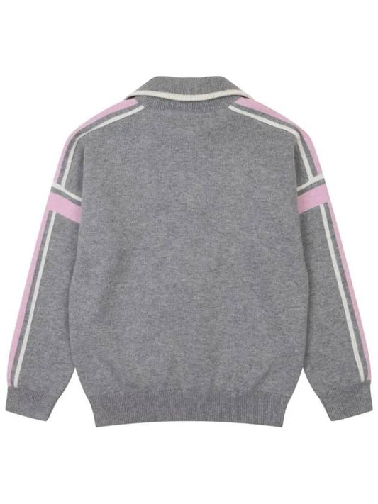 Cashmere & Merino Wool Full Zip Up Windproof Jumper OF2302GBGRAY - ONOFF - BALAAN 2