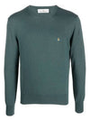 ORB Logo Cashmere Cotton Knit Top Emerald Green - VIVIENNE WESTWOOD - BALAAN 2