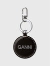 Banner Smile Glitter Charm Logo Print Recycled Keychain - GANNI - BALAAN 2