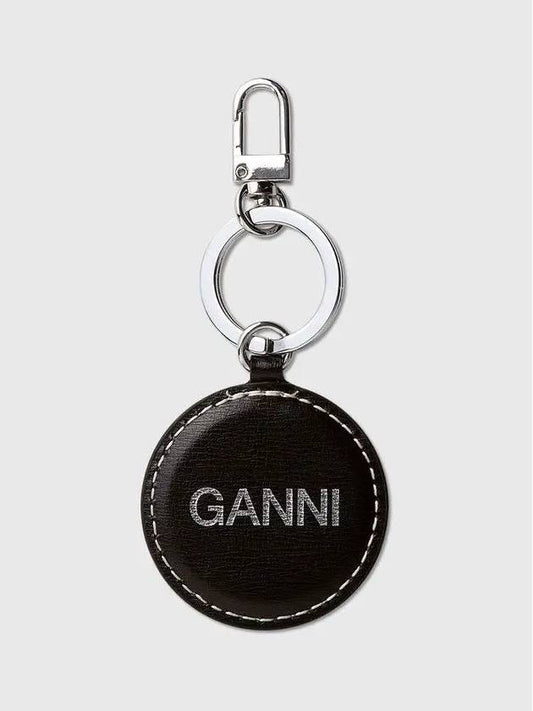 Banner Smile Glitter Charm Logo Print Recycled Keychain - GANNI - BALAAN 2