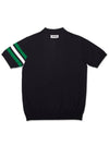 Men's Signature Line Short Sleeve Polo Knit Top Black - TRIMERE - BALAAN 4