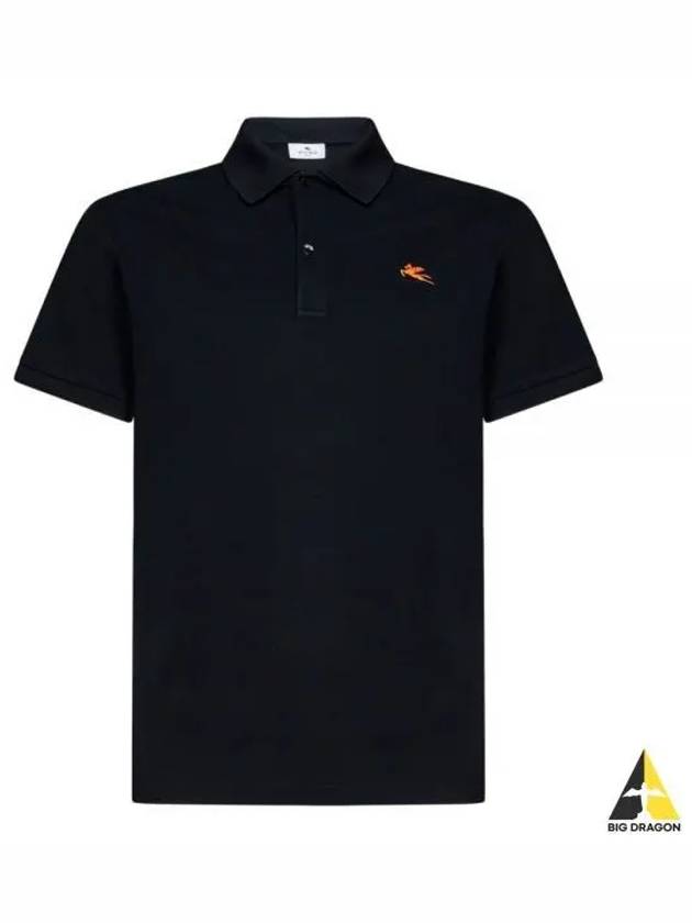 Cotton Polo Shirt Black - ETRO - BALAAN 2