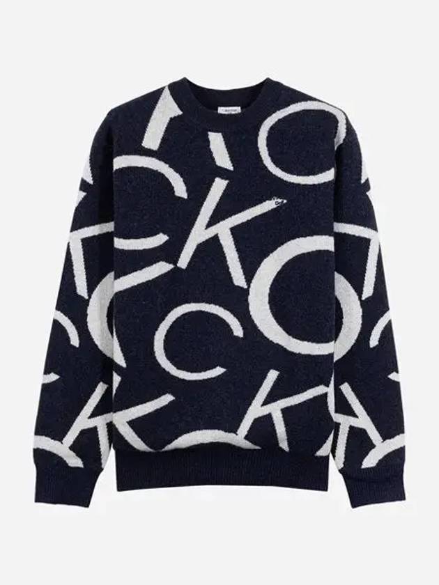 Women s CK Big Logo Wool Knit Sweater CA2SW240311 - CALVIN KLEIN GOLF - BALAAN 3