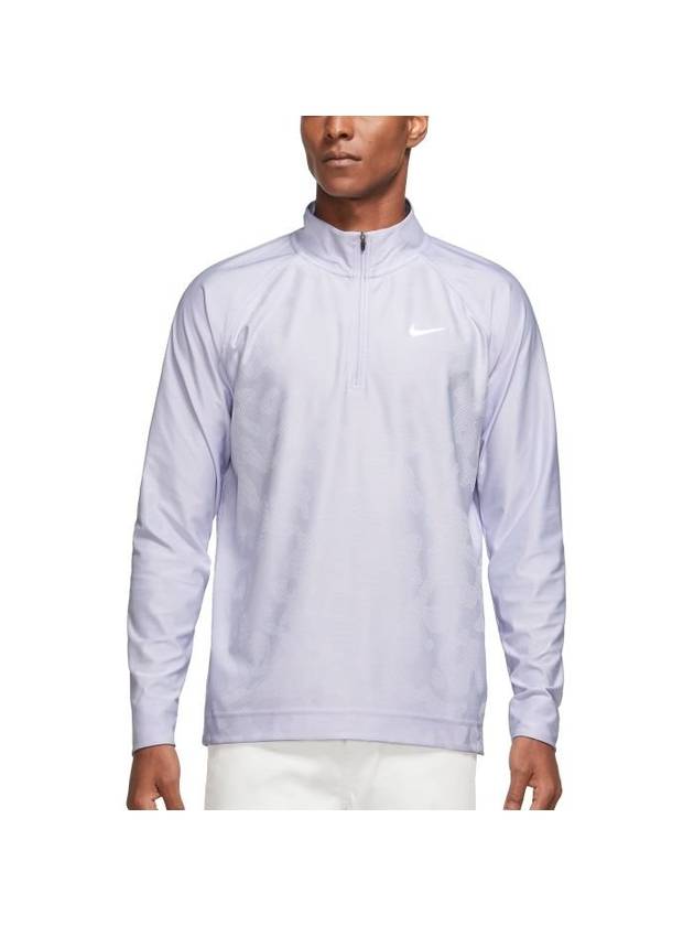 Golf Dri-Fit ADV Tour Half Zip Long Sleeve T-Shirt Purple - NIKE - BALAAN 2