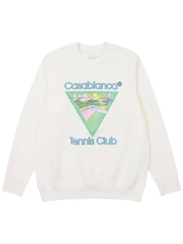 Tennis Club Icon Sweatshirt White - CASABLANCA - BALAAN.