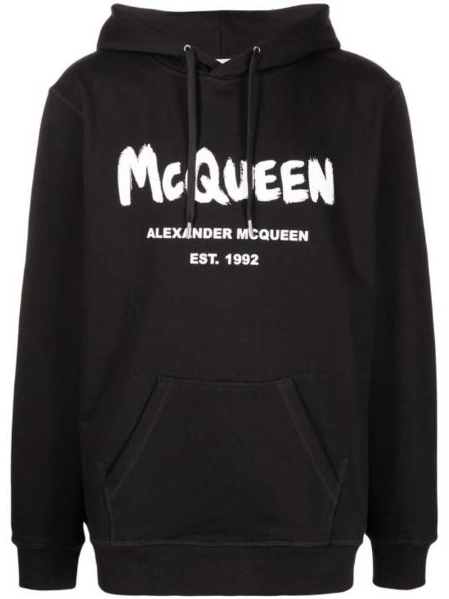 Graffiti Logo Hoodie Black - ALEXANDER MCQUEEN - BALAAN 7