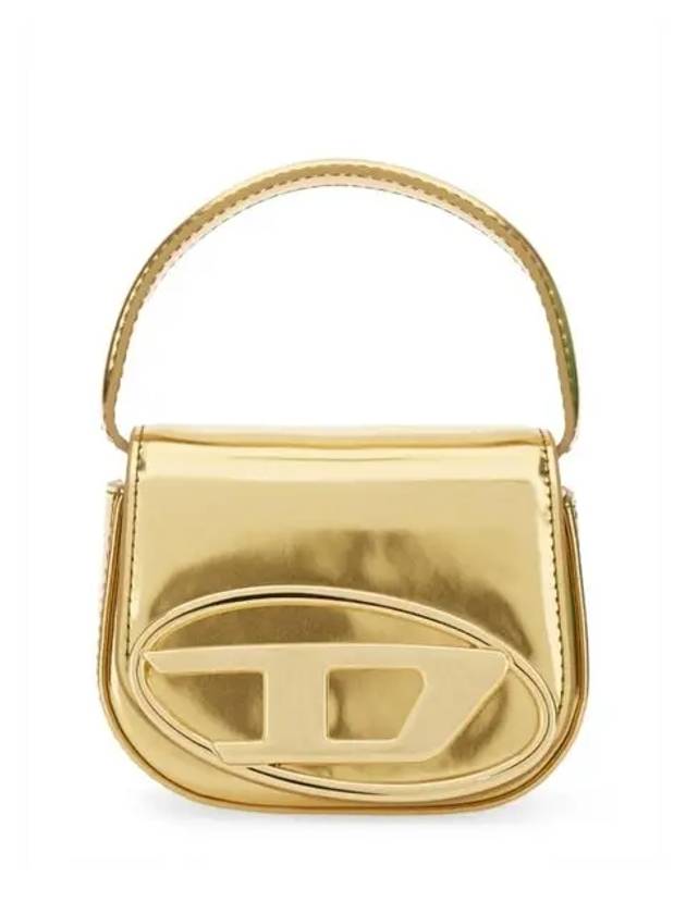 1DR Compact Mirrored Leather Shoulder Bag Gold - DIESEL - BALAAN 2