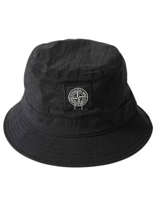 Logo Nylon Bucket Hat Black - STONE ISLAND - BALAAN 2