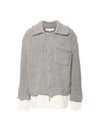 layered cardigan gray - JW ANDERSON - BALAAN 2