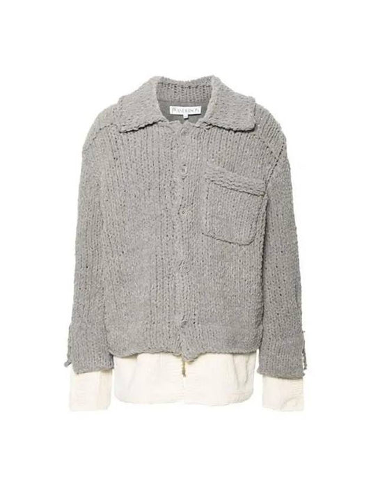 layered cardigan gray - JW ANDERSON - BALAAN 2