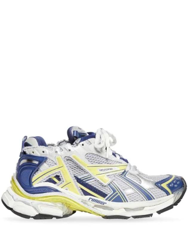 Runner Low Top Sneakers White Blue Yellow - BALENCIAGA - BALAAN 1