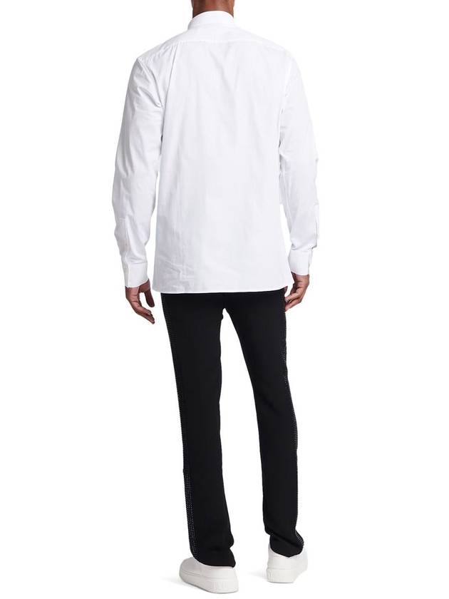 button stretch long sleeve shirt white - BALMAIN - BALAAN 4