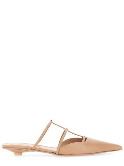 Rockstud Wispy Pointed Toe Mules Beige - VALENTINO - BALAAN 2