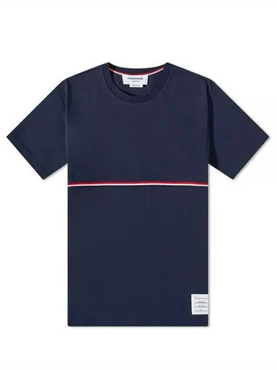 Midweight Jersey Short Sleeve T-Shirt Navy - THOM BROWNE - BALAAN 2