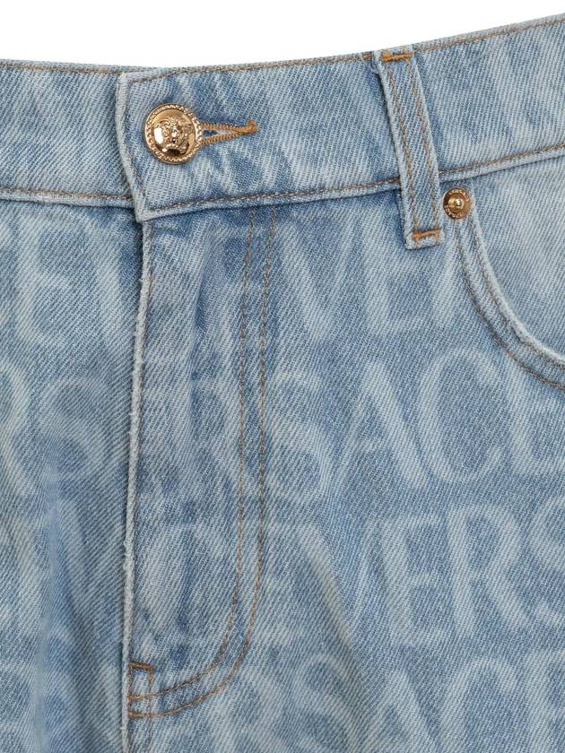 Denim Straight Pants 1007837 1A076611D380 Light Blue - VERSACE - BALAAN 5