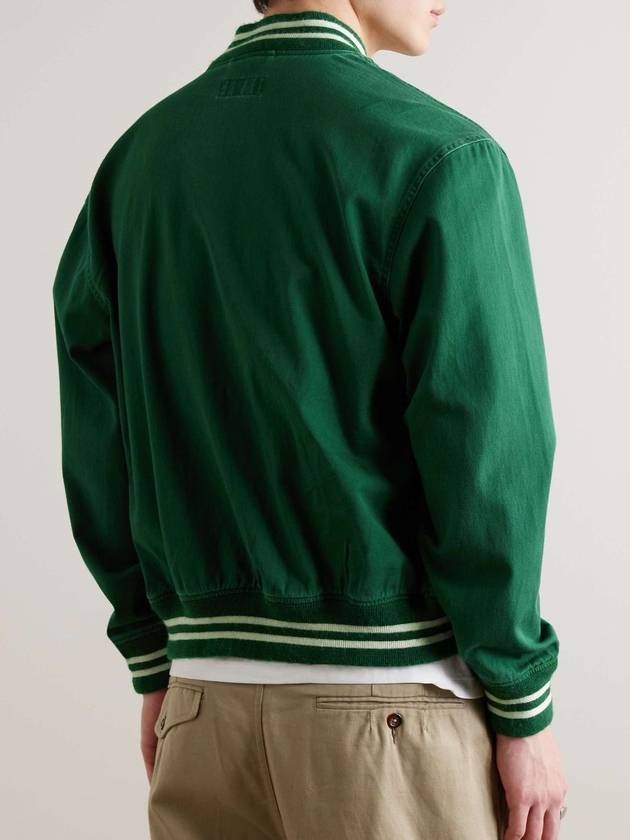 Varsity Bomber Jacket Green - POLO RALPH LAUREN - BALAAN 4