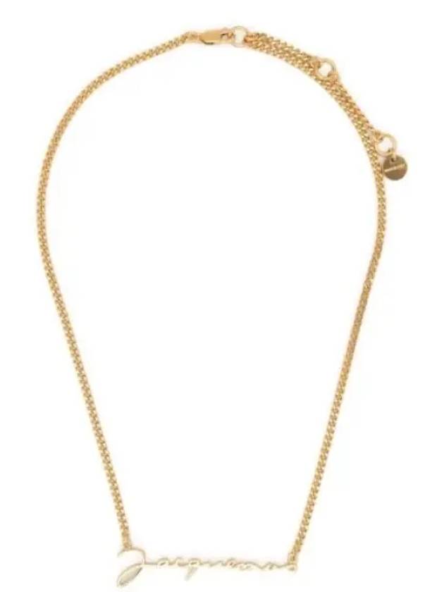 La Chain Signature Logo Chain Necklace Gold - JACQUEMUS - BALAAN 2