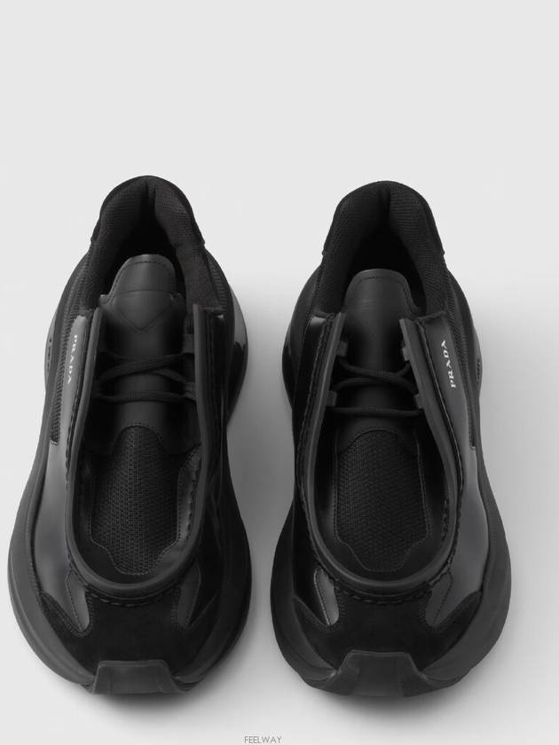 System Panel Low-Top Sneakers Black - PRADA - BALAAN 6