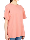 Aira Crew Neck Cotton Short Sleeve T-Shirt Peach - GOLDEN GOOSE - BALAAN 7