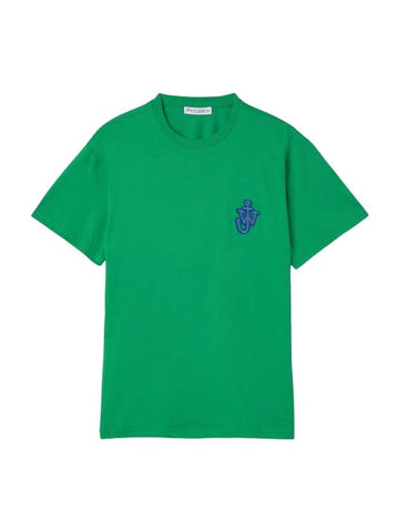 Anchor Patch Cotton Short Sleeve T-Shirt Green - JW ANDERSON - BALAAN 1